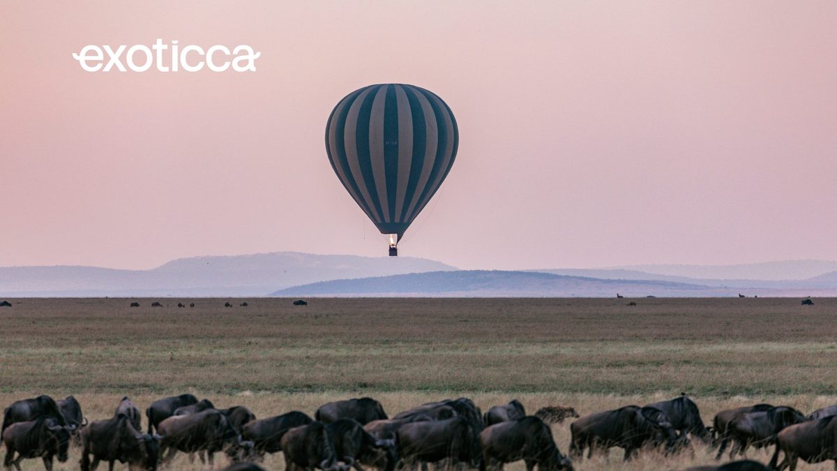 Hot air balloon safari over the Serengeti